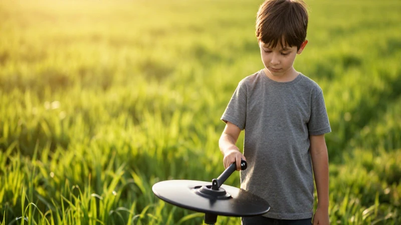 Niño encuentra tesoros en campo dorado