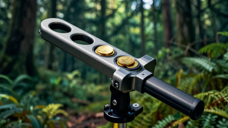 Detector metálico desentierra tesoros en bosque