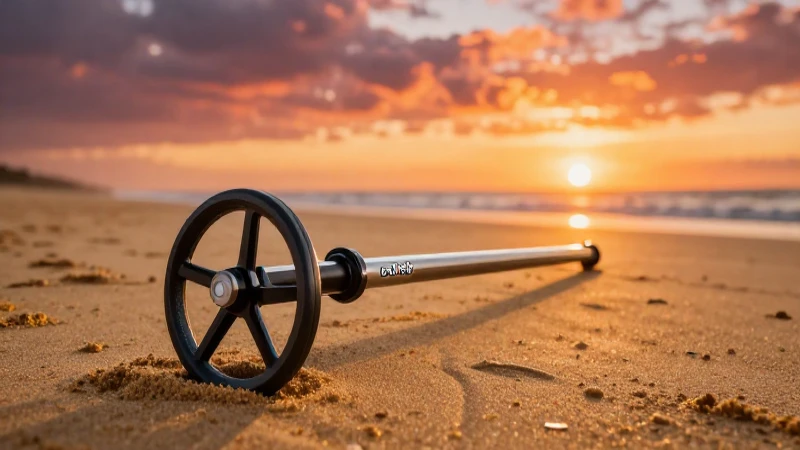 Atardecer dramático en la playa con detectal