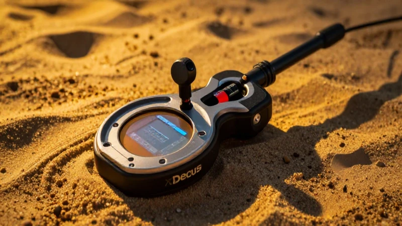 Detector XP Deus: arena dorada y alta calidad