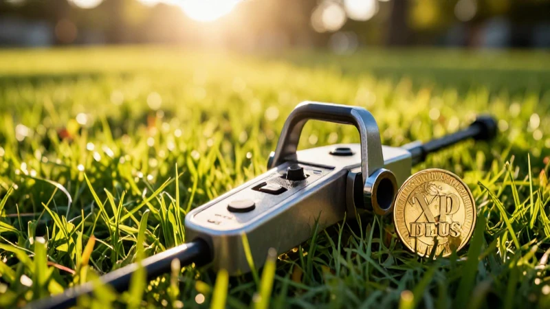 Moneda dorada encontrada con luz cinematográfica