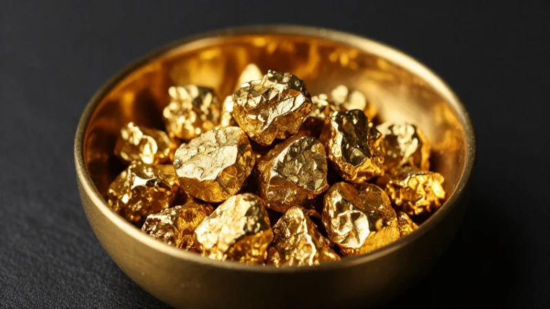 Oro brillante captado con foco intenso