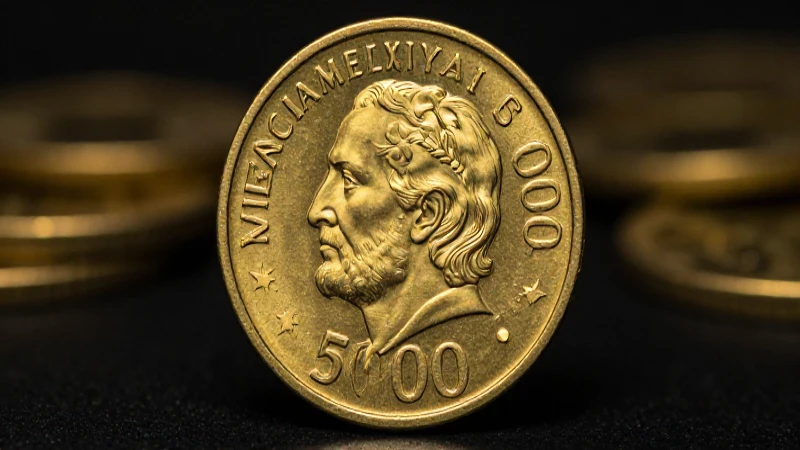 Moneda mexicana dorada, detallada y cinematográfica
