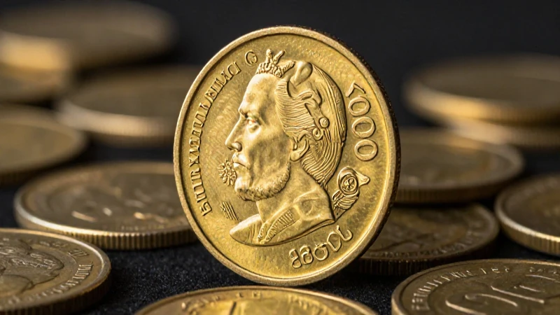 Moneda mexicana dorada destacada y vibrante