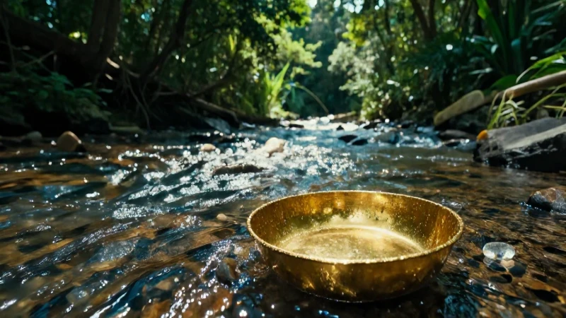 Oro en río, naturaleza exuberante y dramática