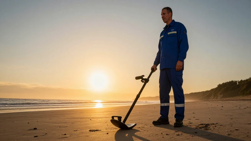 Atrapado por el sol, playa dorada y detectores