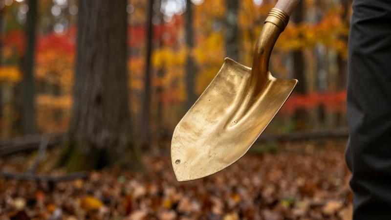 Detección de metales en bosque otoñal