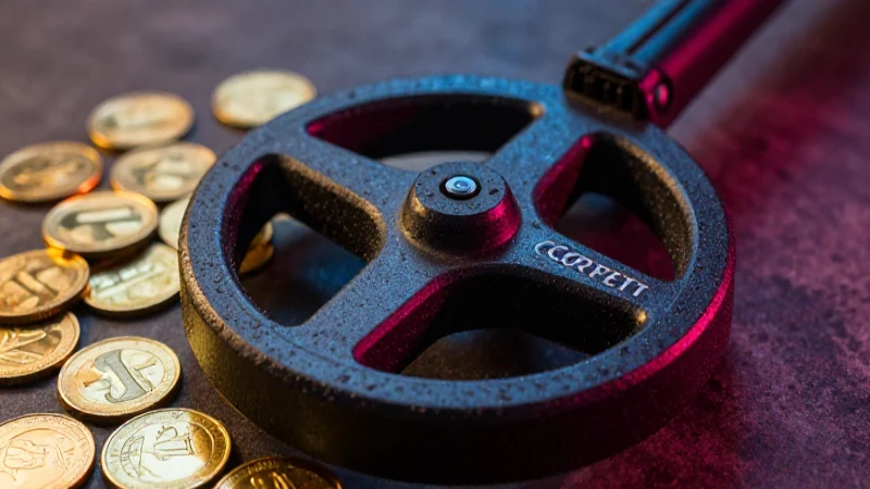 Monedas doradas bajo luz cinematográfica impactante