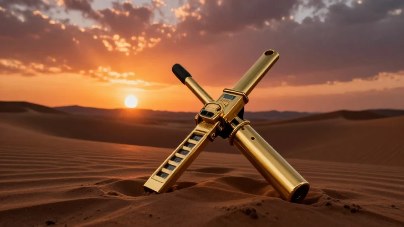 Atardecer dramático revela oro en el desierto