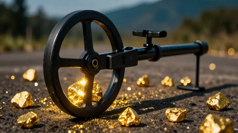 Oro encontrado con luz cinematográfica y misterio