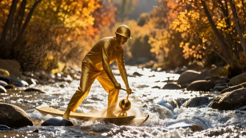 Dónde puedo encontrar un detector de metales para buscar oro en la zona 0551 4 Prospector busca oro al sol otoñal