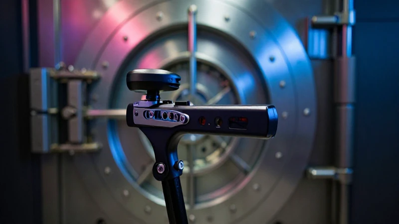 Detector analiza la bóveda, iluminación cinematográfica