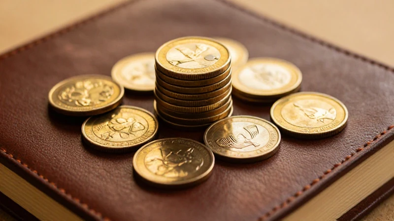 Monedas antiguas con iluminación cálida y elegante