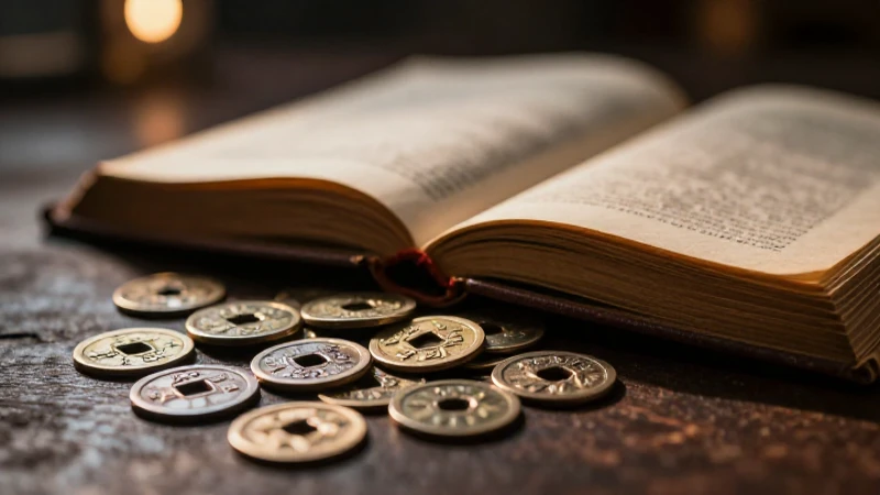 Monedas antiguas resaltan en fotografía elegante