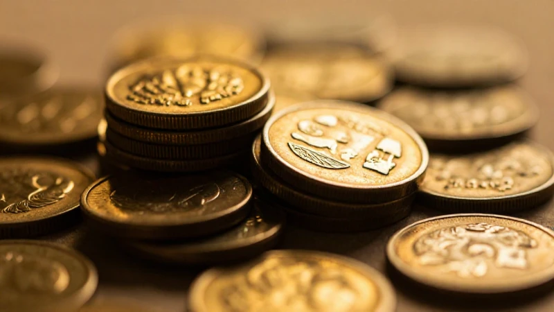 Monedas antiguas en primer plano con luz cálida