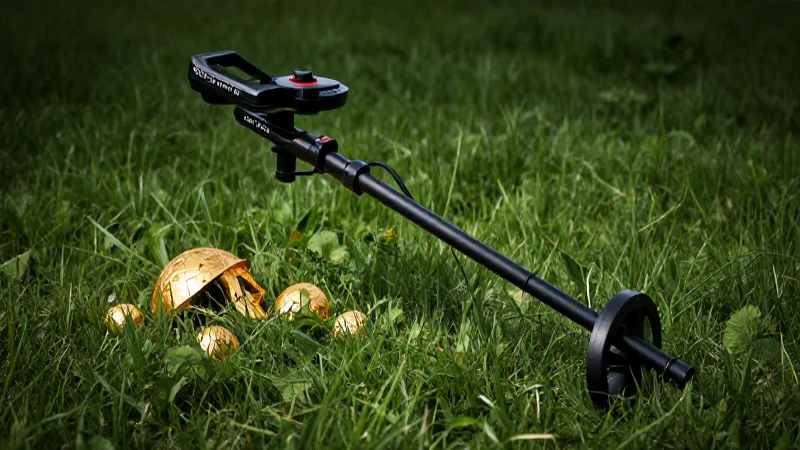 Detector detecta artefactos dorados en campo