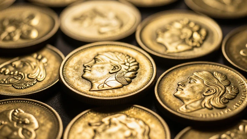 Monedas antiguas peruanas doradas, resplandecientes y detalladas