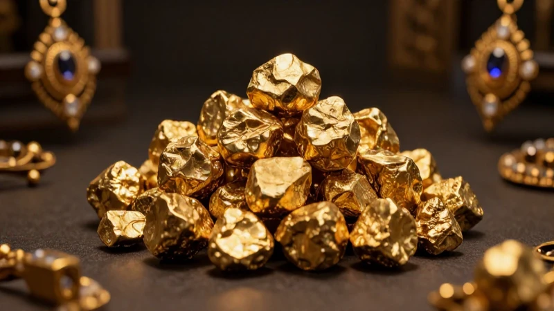 Oro y joyas en iluminación dramática