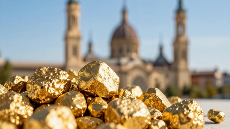 Pepitas de oro destacadas con fondo selectivo