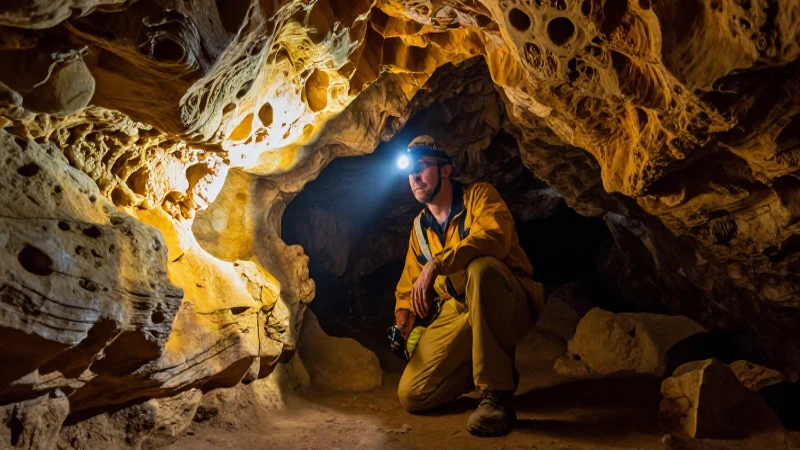 Geólogo descubre oro en caverna iluminada