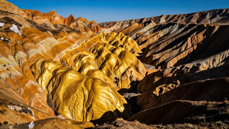 Veta dorada, paisaje montañoso y fotografía impactante