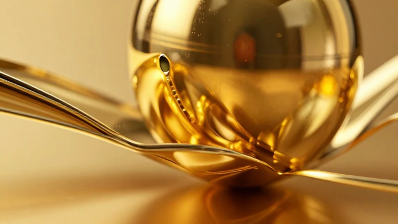 Objeto dorado reluce con detalles elegantes