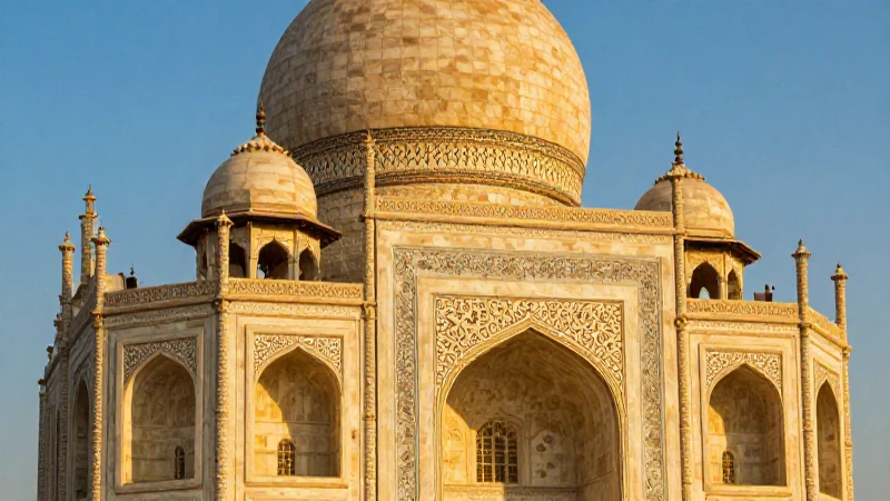 El Taj Mahal irradia romance y belleza cálida