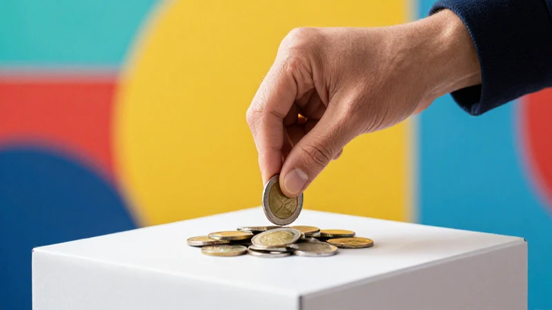 Monedas donadas: imagen llamativa y vibrante