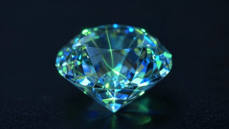 Diamantes brillantes con luz ultravioleta intensa
