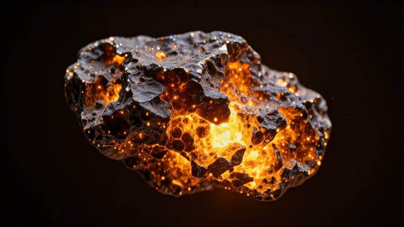 Meteoro hiperrealista, iluminado y detallado