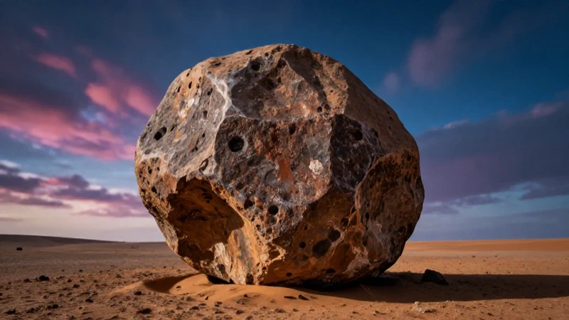 Impactante meteorito en el desierto namibio