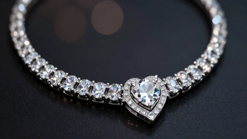 Collar de oro blanco brillante y elegante