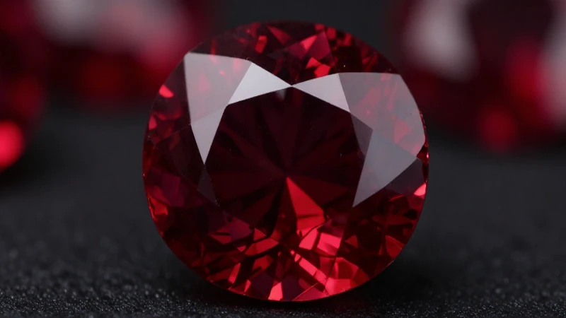 Rubí rojo, deslumbrante y dramático