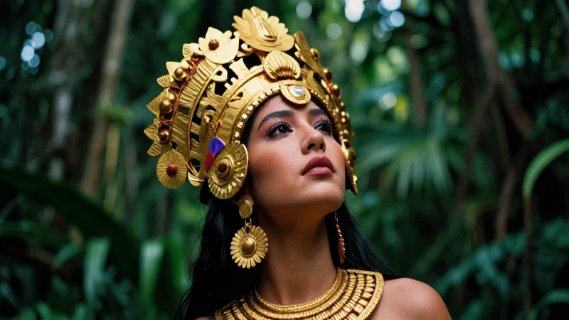Reina mítica Muisca, oro y exuberancia