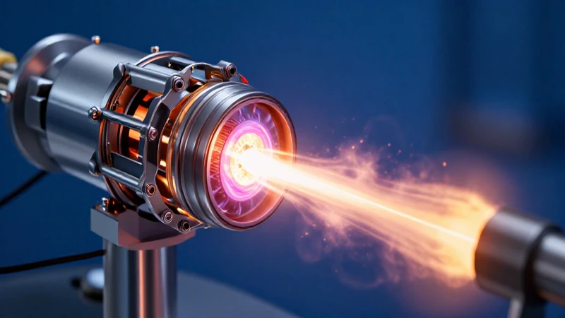 Electrólisis futurista genera plasma azul vibrante
