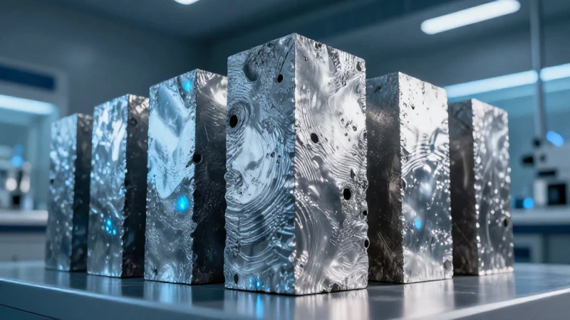 Ánodo de níquel brilla en laboratorio futurista