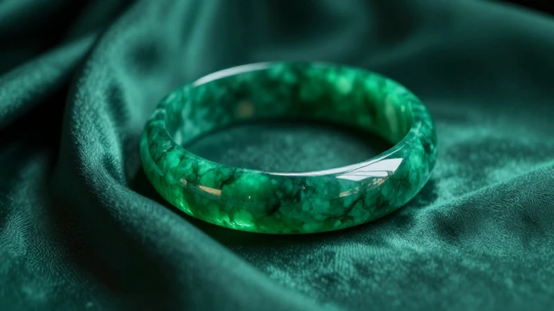 Pulsera esmeralda elegante y lujosa en primísimo plano