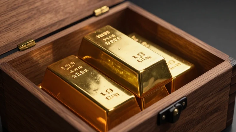 eXp 3000: Detektiert Goldbarren der Partisanen mit Präzision 3 Oro brillante en caja de madera abierta