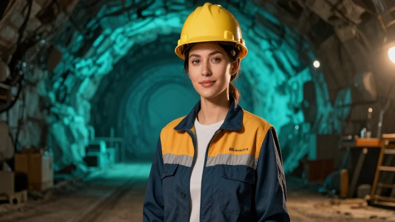 Mineras segura en turquesa mina cinematográfica