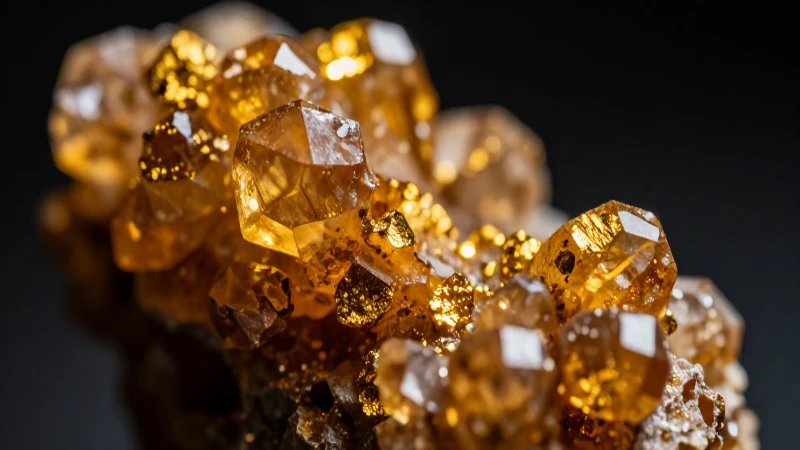 Venas de cuarzo con oro brilla intensamente