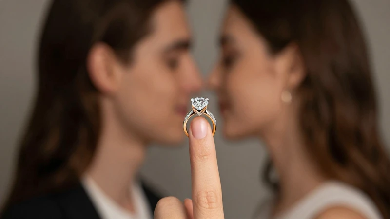 Anillo elegante destaca en foto profesional