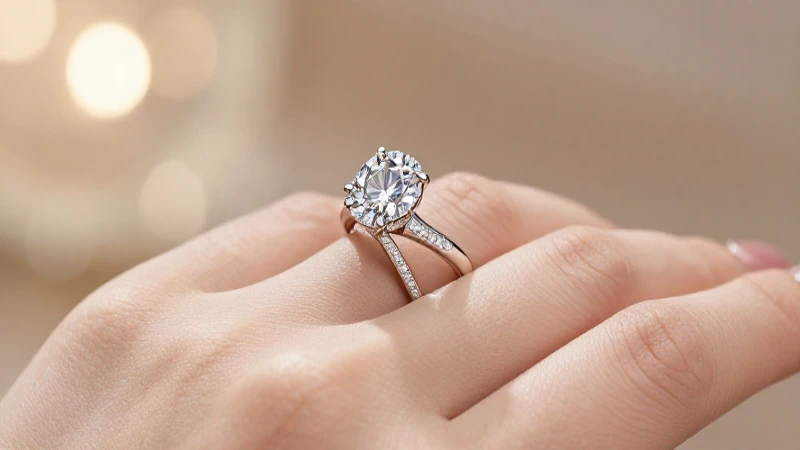 Anillo elegante resalta en mano con bokeh