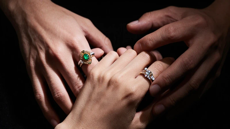 Anillo lujoso destaca en primer plano artístico