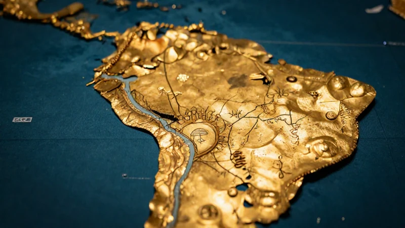 Hallazgo: mapa colonial y artefacto dorado