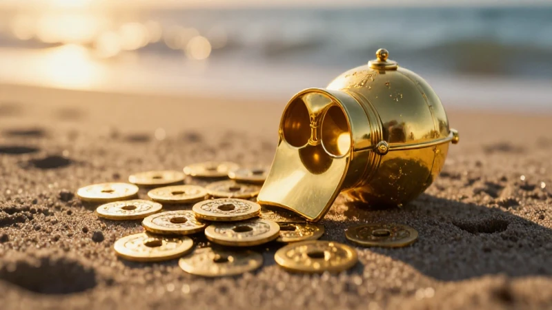 Monedas antiguas en arena: imagen dorada e impactante