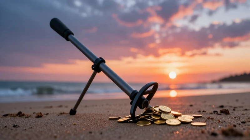 Es posible encontrar grandes tesoros de oro y plata con detectores de metales 3 Monedas doradas emergen bajo luz dramática