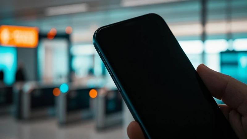 Teléfono impactante en control aeroportuario dramático