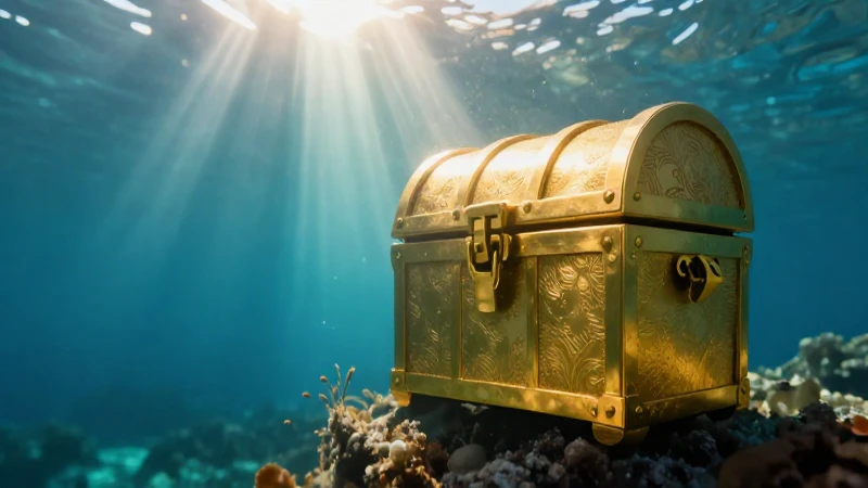 Es posible utilizar detectores de metales submarinos para buscar tesoros sumergidos en aguas o playas 4 Tesoro submarino resplandeciente en alta definición