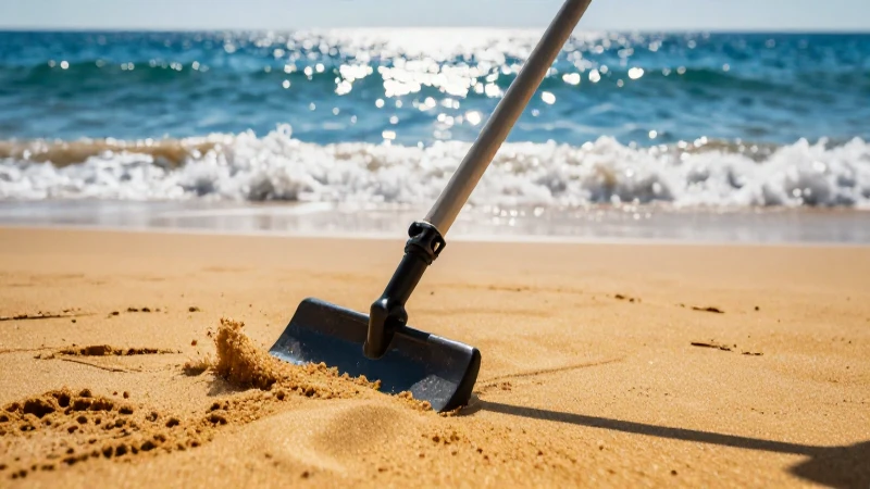 Playa dorada capturada con arte cinematográfico