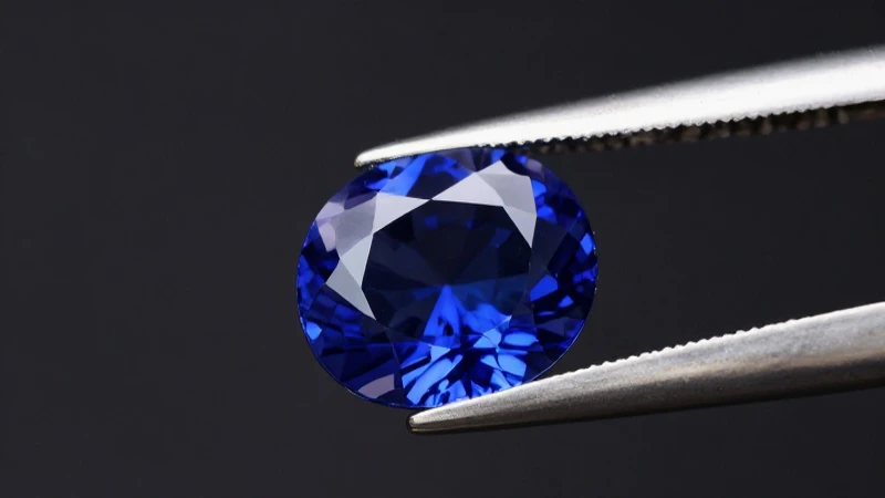 Zafiro macro: lujo y profundidad azul vibrante